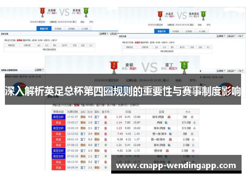 深入解析英足总杯第四圈规则的重要性与赛事制度影响 深入解析英足总杯第四圈规则的重要性与赛事制度影响